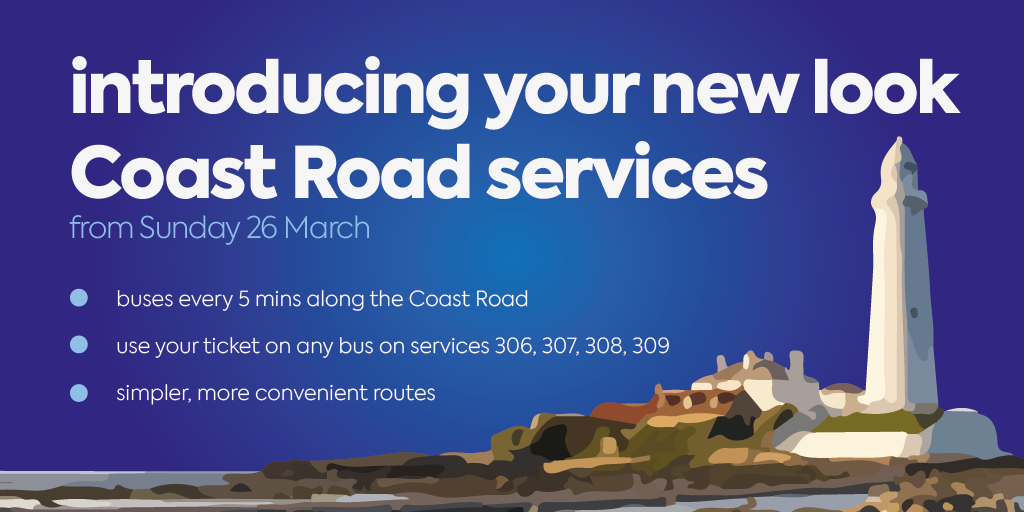 Improvements to Coast Road services from Sunday 26 March Go